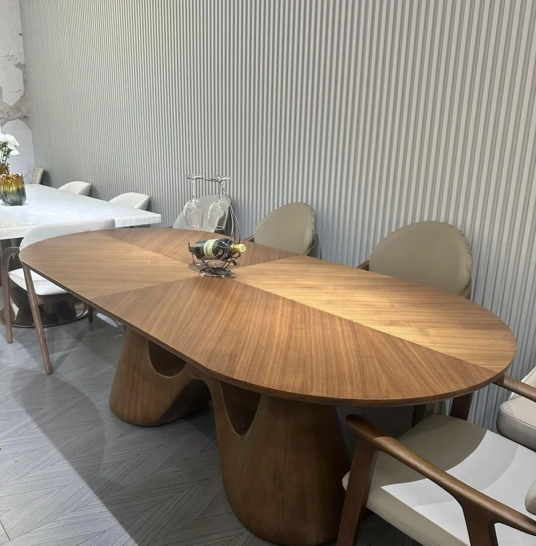 Wood dining-table display at Sunlink Furniture City South Section