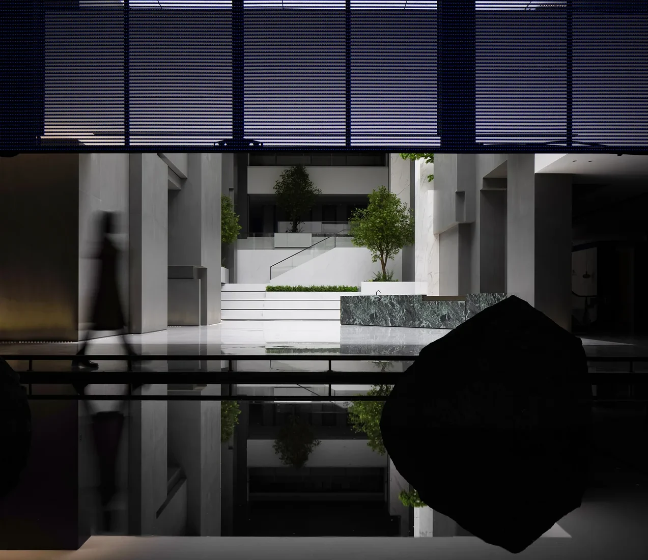 OUMEI Quarry Atrium Headquarters — showroom overview