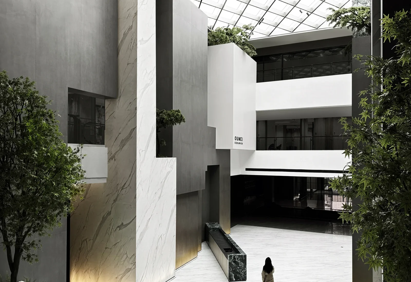 OUMEI Quarry Atrium Headquarters — interior view 11